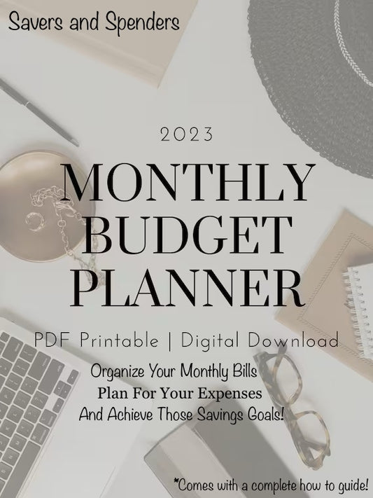 Digital Monthly Budget Worksheet